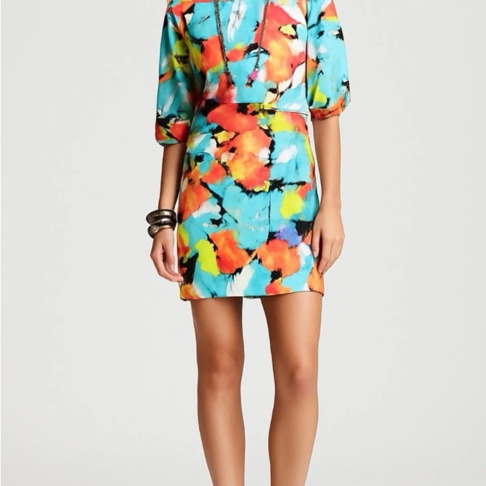 Trina Turk Colorful Abstract Mini Dress
